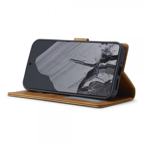 Lc.Imeeke Google Pixel 9/Pixel 9 Pro/Pixel 10/Pixel 10 Pro Cover med Kortlomme Lysebrun