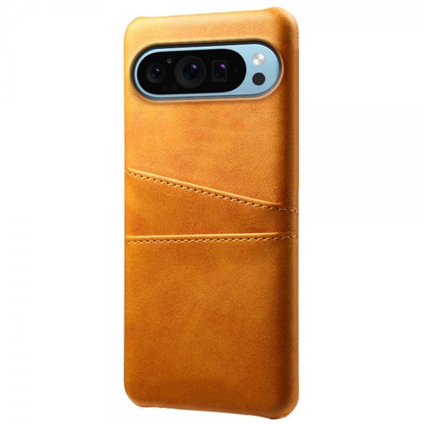 Google Pixel 9/Pixel 9 Pro Cover med to Kortlommer Lysebrun