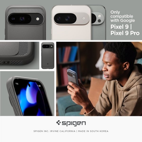 Spigen Google Pixel 9/Pixel 9 Pro Cover Rugged Armor Marble Gray