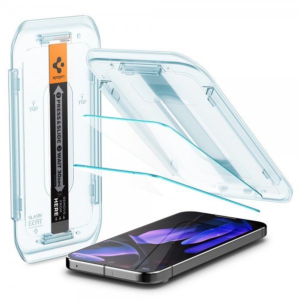 Spigen Google Pixel 9/9 Pro/Pixel 10/10 Pro Skærmbeskyttelse GLAS.tR EZ Fit 2-pak