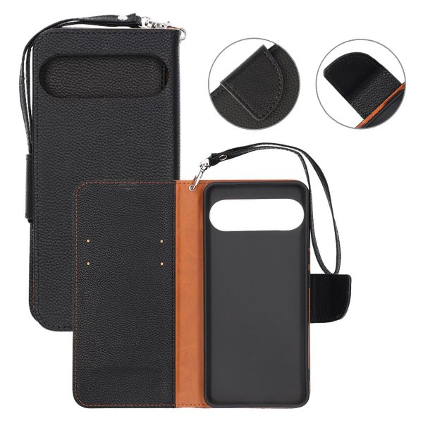 Google Pixel 9 Cover med Stativ Sort