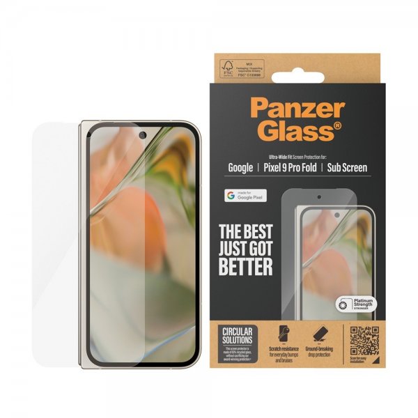 PanzerGlass Google Pixel 9 Pro Fold Skærmbeskyttelse Ultra-Wide Fit Sub Screen