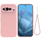 Google Pixel 9 Pro Cover med Rem Silikone Rosa