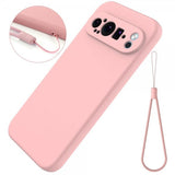 Google Pixel 9 Pro Cover med Rem Silikone Rosa