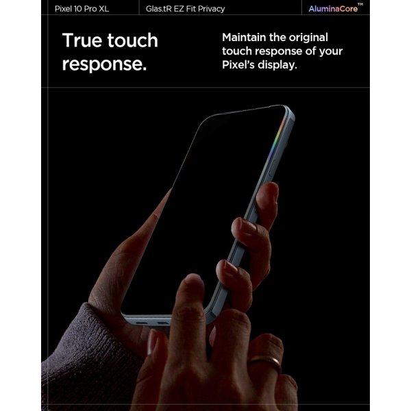 Spigen Google Pixel 9 Pro XL/Pixel 10 Pro XL Skærmbeskyttelse GLAS.tR EZ Fit Privacy 2-pak