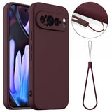Google Pixel 9 Pro XL Cover med strop Silikone MagSafe Vinrød