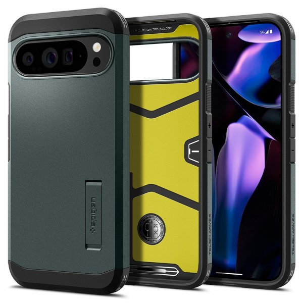 Spigen Google Pixel 9 Pro XL Cover Tough Armor Abyss Green