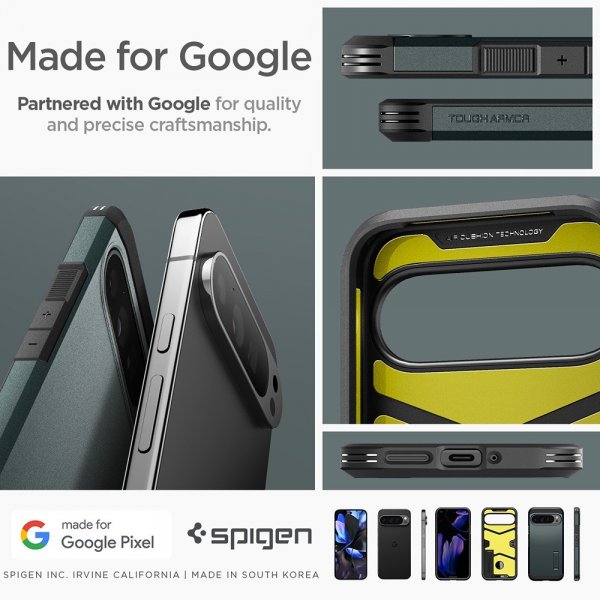 Spigen Google Pixel 9 Pro XL Cover Tough Armor Abyss Green