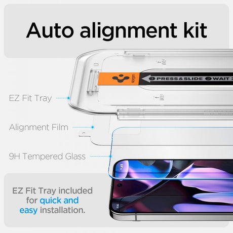 Spigen Google Pixel 9 Pro XL/Pixel 10 Pro XL Skærmbeskyttelse GLAS.tR EZ Fit 2-pak