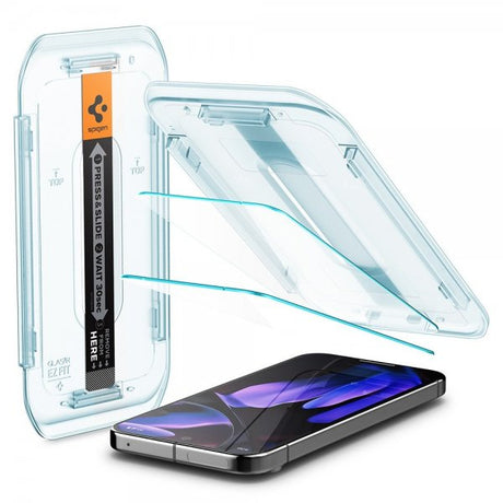Spigen Google Pixel 9 Pro XL/Pixel 10 Pro XL Skærmbeskyttelse GLAS.tR EZ Fit 2-pak