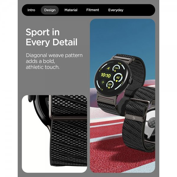 Spigen Google Pixel Watch 3/4 45mm Rem Lite Fit X Sort