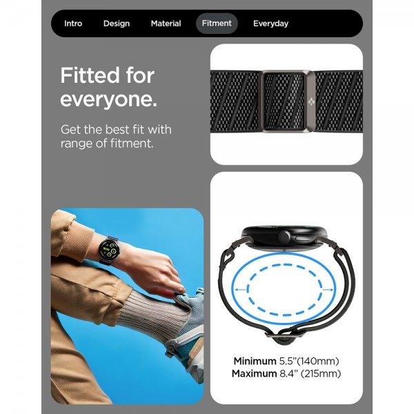 Spigen Google Pixel Watch 3/4 45mm Rem Lite Fit X Sort