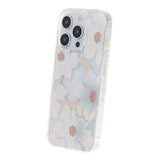 iPhone 16 Pro Cover med blomstret strass MagSafe Blå Lilla