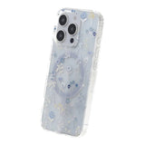 iPhone 16 Pro Max Cover med blomstret strass MagSafe Lilla