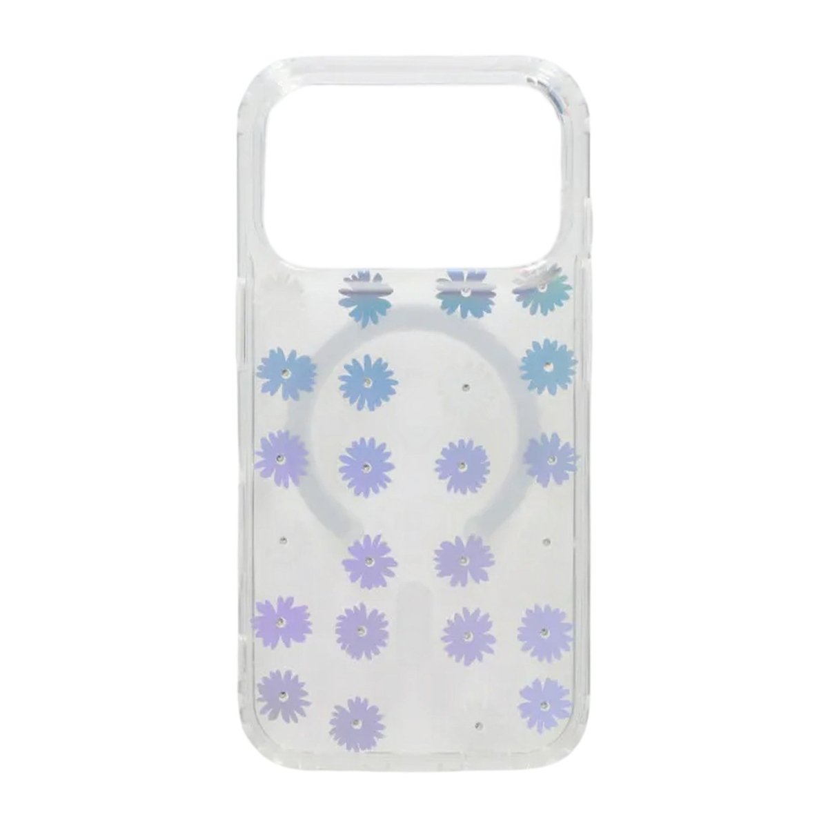 iPhone 17 Pro Cover med blomstret strass MagSafe Lilla