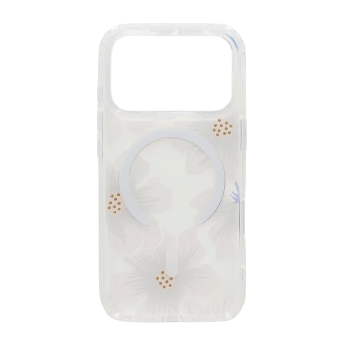 iPhone 17 Pro Max Cover med blomstret strass MagSafe Blå Lilla