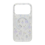 iPhone 17 Pro Max Cover med blomstret strass MagSafe Blå