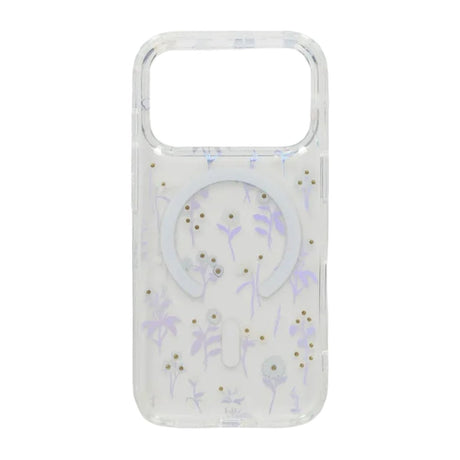 iPhone 17 Pro Max Cover med blomstret strass MagSafe Blå