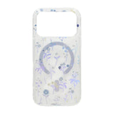 iPhone 17 Pro Max Cover med blomstret strass MagSafe Blå