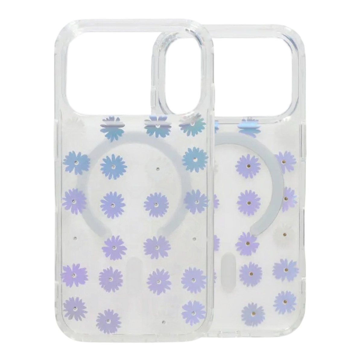 iPhone 17 Pro Max Cover med blomstret strass MagSafe Lilla