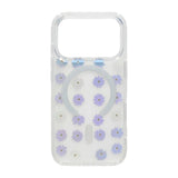iPhone 17 Pro Max Cover med blomstret strass MagSafe Lilla