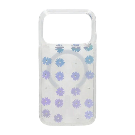iPhone 17 Pro Max Cover med blomstret strass MagSafe Lilla