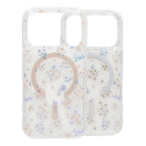iPhone 17 Pro Max Cover med blomstret strass MagSafe Lyserød
