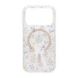 iPhone 17 Pro Max Cover med blomstret strass MagSafe Lyserød