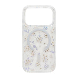 iPhone 17 Pro Cover med blomstret strass MagSafe Lyserød