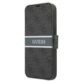 Guess iPhone 13 Pro Cover Printed Stripe Grå