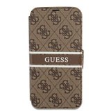 Guess iPhone 13 Mini Cover Printed Stripe Brun
