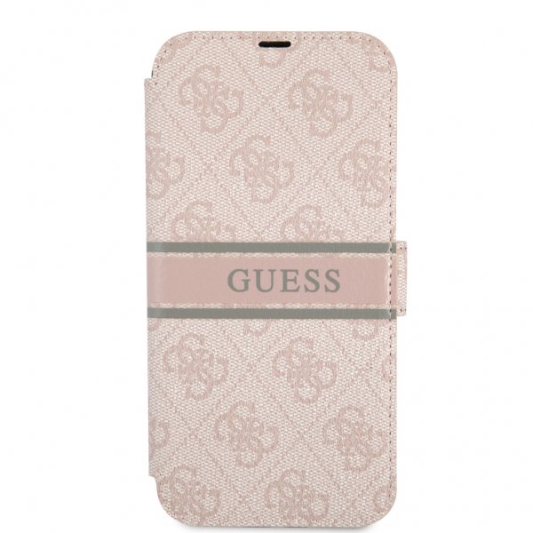 Guess iPhone 13 Mini Cover Printed Stripe Rosa