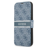 Guess iPhone 13 Pro Max Cover Printed Stripe Blå