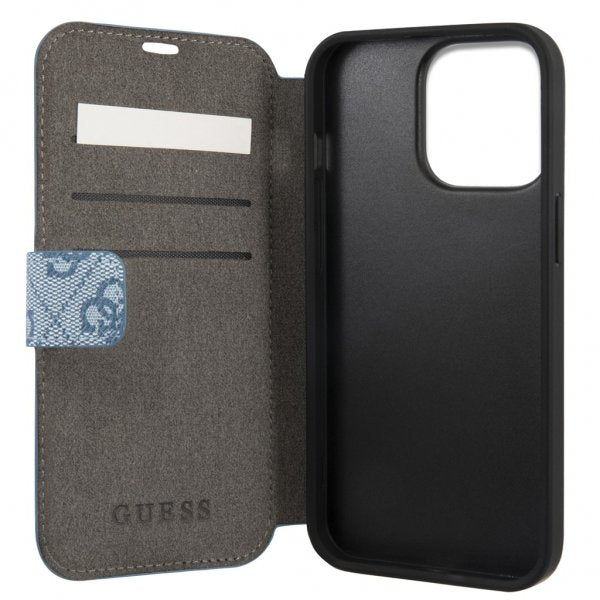 Guess iPhone 13 Pro Max Cover Printed Stripe Blå