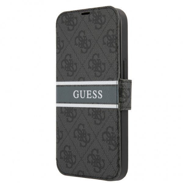 Guess iPhone 13 Pro Max Cover Printed Stripe Grå
