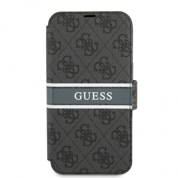Guess iPhone 13 Pro Max Cover Printed Stripe Grå