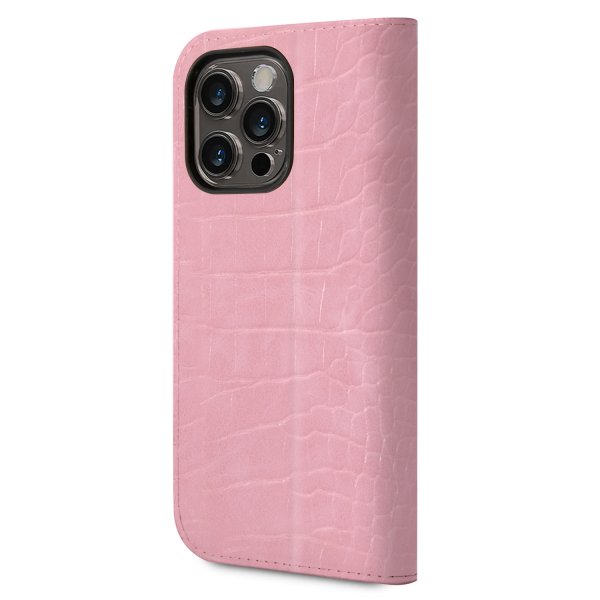 Guess iPhone 14 Pro Max Cover Croco Pink