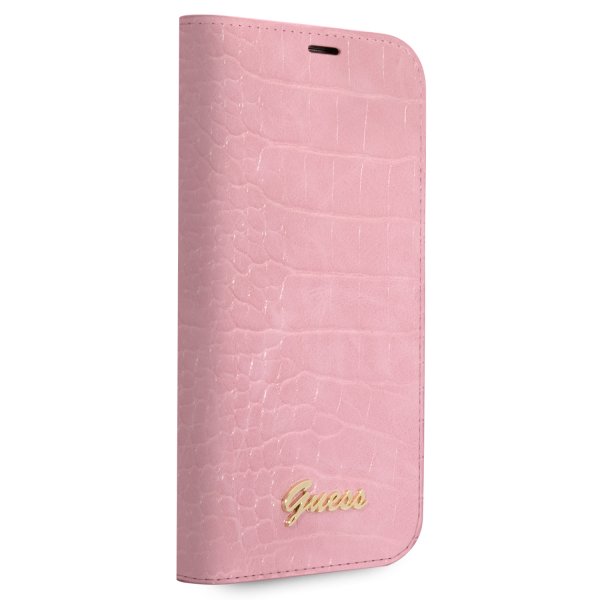 Guess iPhone 14 Pro Max Cover Croco Pink