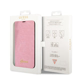 Guess iPhone 14 Pro Max Cover Croco Pink