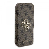 Guess iPhone 15 Pro Cover 4G Logo Brun