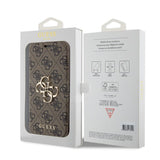 Guess iPhone 15 Pro Cover 4G Logo Brun