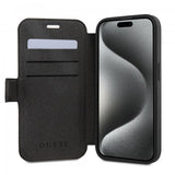 Guess iPhone 15 Pro Cover 4G Logo Grå