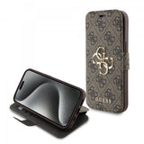 Guess iPhone 15 Cover 4G Logo Brun