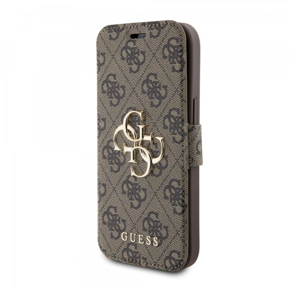 Guess iPhone 15 Cover 4G Logo Brun