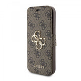 Guess iPhone 15 Cover 4G Logo Brun