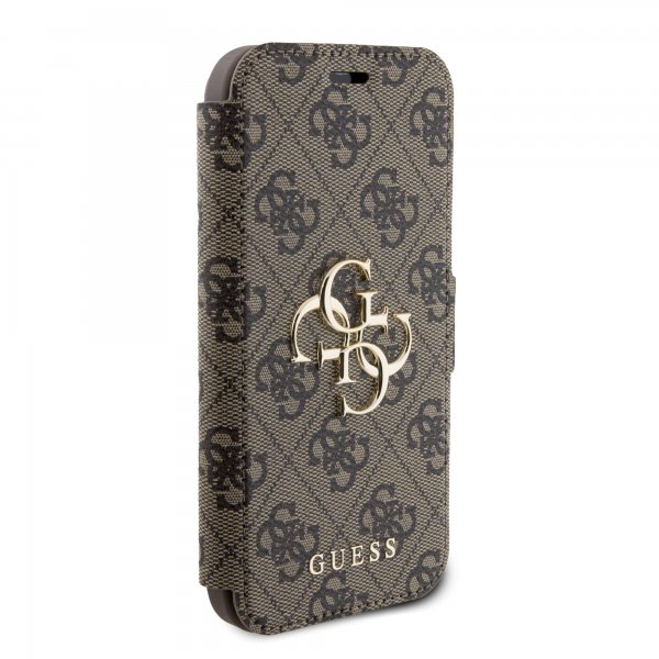 Guess iPhone 15 Cover 4G Logo Brun