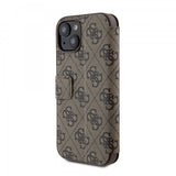 Guess iPhone 15 Cover 4G Logo Brun