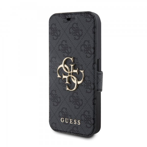 Guess iPhone 15 Pro Max Cover 4G Logo Grå