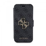 Guess iPhone 15 Pro Max Cover 4G Logo Grå