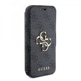 Guess iPhone 15 Pro Max Cover 4G Logo Grå